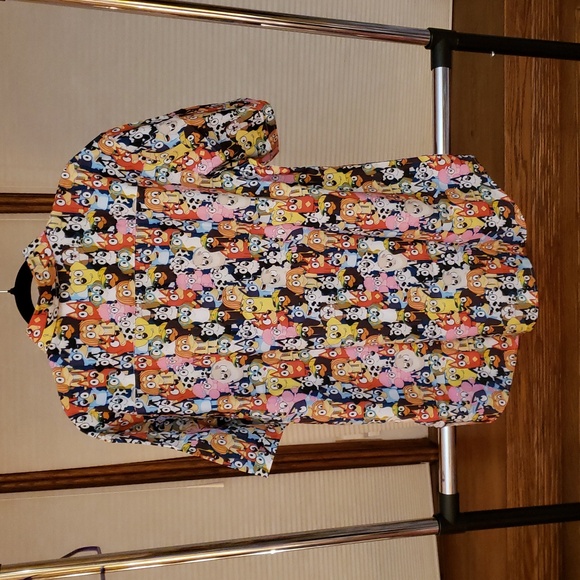 RSVLTS Bluey Primary Pals Short Sleeve Button Up Shirt. L. NWT. - Picture 8 of 10